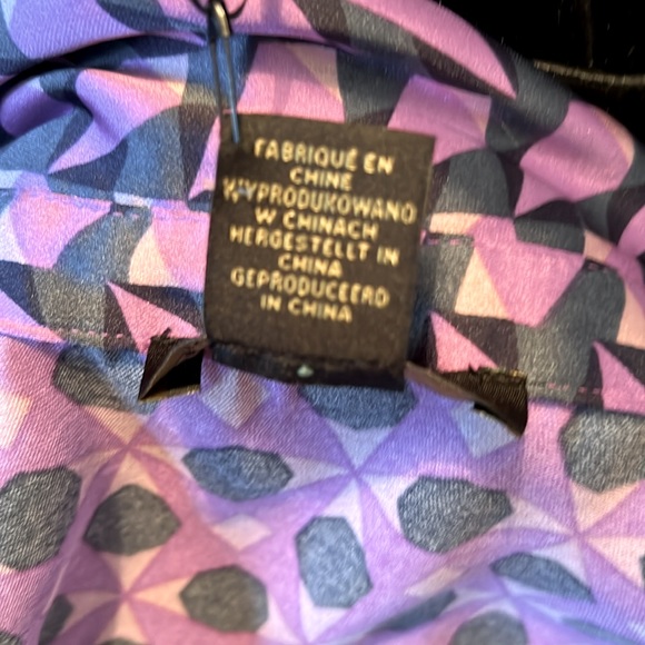 House of Harlow 1960 Size S NWT Purple Blue Long Sleeve Crop Blouse (0181) - Picture 6 of 10